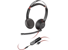 Poly Blackwire 5220 - Headset, Estéreo, Supraaurales, Cableado, USB-C, 3.5mm, 20Hz-20kHz, Negro