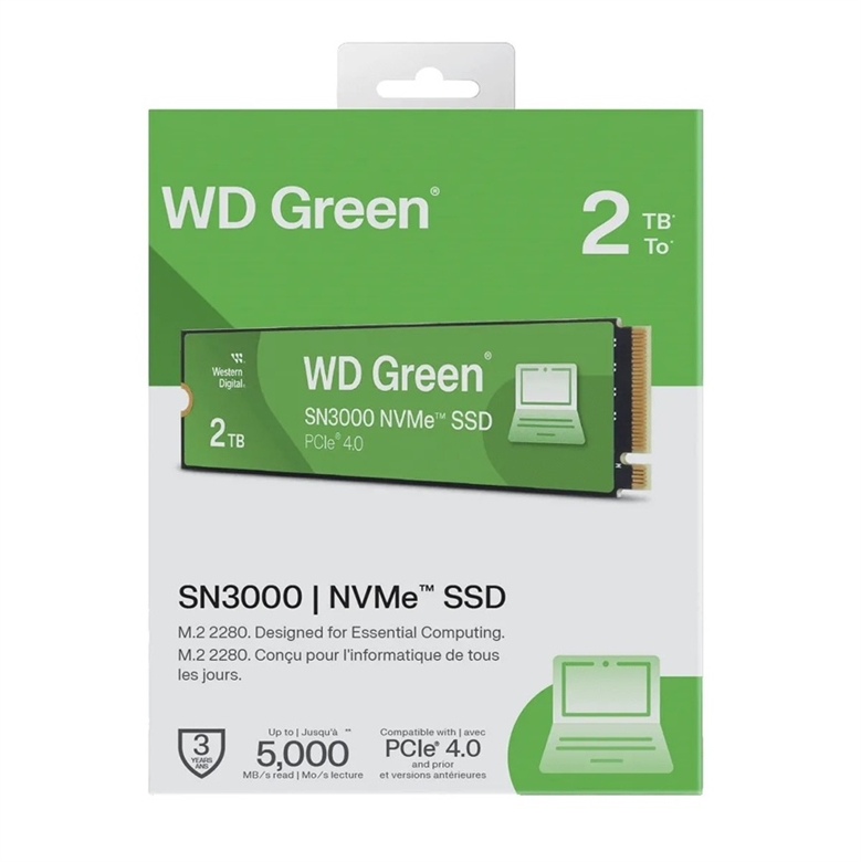 54489001 Internal SSD M2 2TB WD Green SN3000 NVMe-Box View