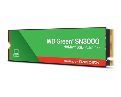 54489001 Internal SSD M2 2TB WD Green SN3000 NVMe-Lateral View