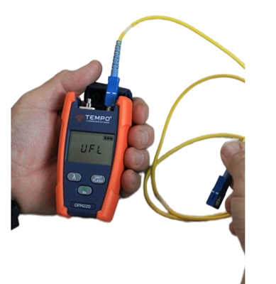 55500025 Micro Optical Power Meter with VFL-Open View in Use