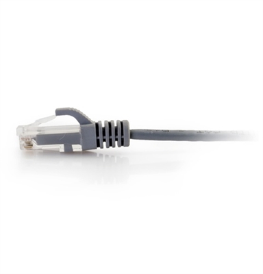 576RD00005 Cat6 Reduced Diameter Patch Cable Gray-Lateral View