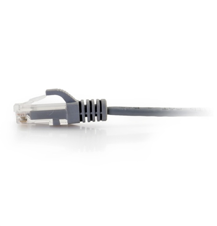 576RD00005 Cat6 Reduced Diameter Patch Cable Gray-Lateral View