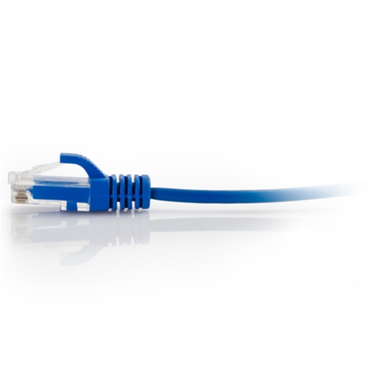 576RD10010 Cat6 Reduced Diameter Patch Cable Blue-Lateral View