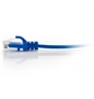 576RD10025 Cat6 Reduced Diameter Patch Cable Blue-Lateral View