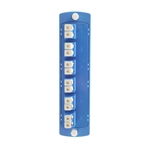 Leviton  - OPT-X SDX Fiber Adapter Plate, 6 LC Duplex Couplers, Singlemode OS1/OS2, Rack and Enclosure Mount, Blue