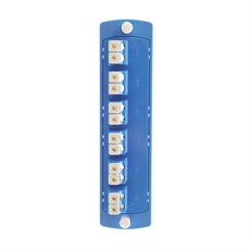 Leviton  - Placa Adaptadora de Fibra Óptica OPT-X SDX, 6 Acopladores LC Dúplex, Monomodo OS1/OS2, Montaje en Rack y Gabinete, Azul