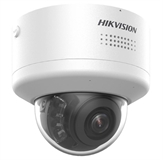 Hikvision  - 6MP Network Dome Security Camera with Two-Way Audio & 40m Smart Hybrid Light, Motorized Varifocal PTRZ Lens, ColorVu, AcuSense, PoE, IP67, IK10, White