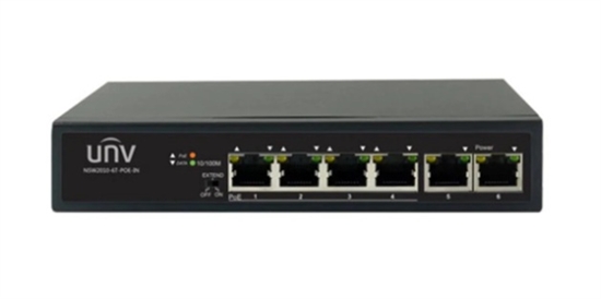 Switch PoE de 6 Puertos 10-100 Mbps-Vista Frontal