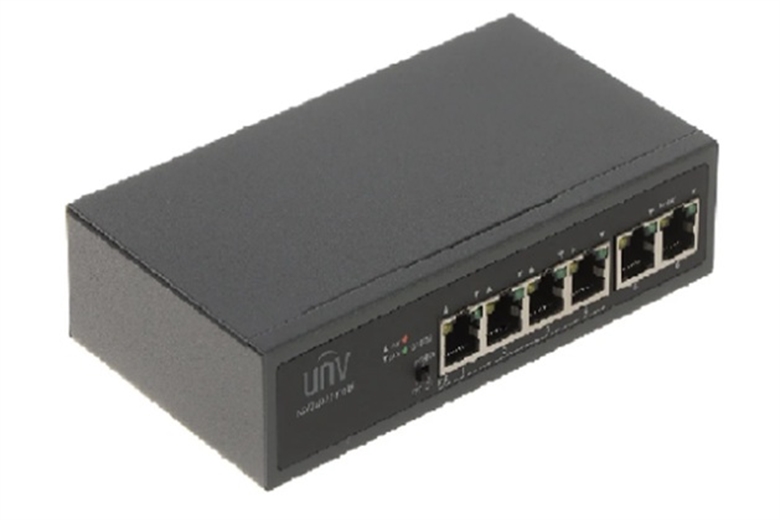 Switch PoE de 6 Puertos 10-100 Mbps-Vista Lateral