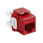 Leviton 61110-RR6 - Keystone Jack, CAT 6 UTP, QUICKPORT, EXTREME, Dark Red, 1 Port
