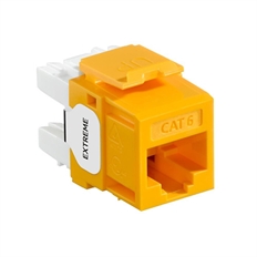 Leviton 61110-RY6 - Keystone Jack, CAT 6 UTP, QUICKPORT, EXTREME, Amarillo, 1 Puerto