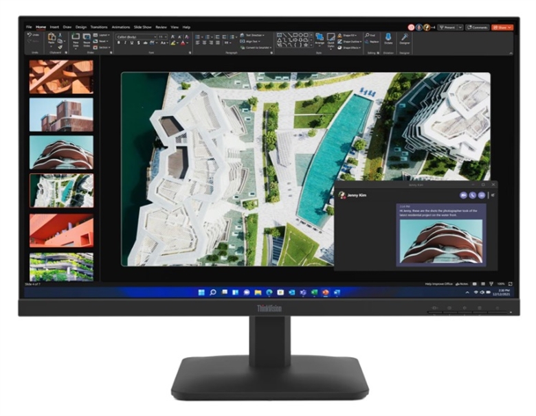 64BEKAR1LA-Lenovo ThinkVision S27 4e Monitor FHD IPS HDMI VGA-Black-Front View
