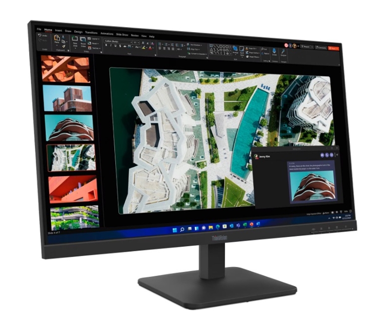 64BEKAR1LA-Lenovo ThinkVision S27 4e Monitor FHD IPS HDMI VGA-Black-Lateral View