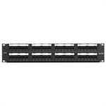 Leviton 69586-U48 - Patch Panel Cat 6 UTP, Plano, Estilo 110, 48 Puertos, 2U, Rack