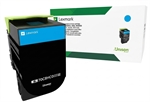 Lexmark 70C8HC0 - High Yield Cyan Laser Toner Cartridge, 3,000 Pages, Return Program
