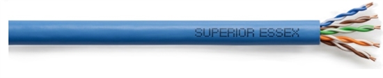 77-240-2A Blue-UTP CAT6 Riser Network Cables 1000ft-Front View