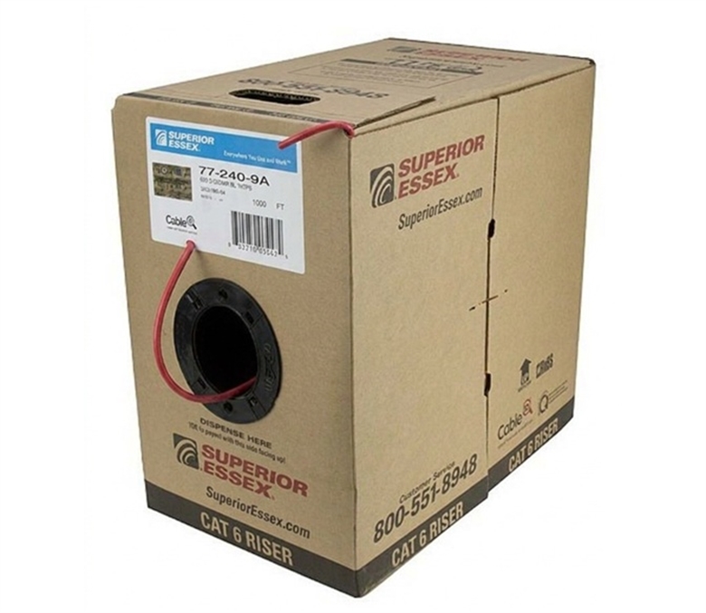 77-240-9A Red-UTP CAT6 Riser Network Cable 1000ft-Box