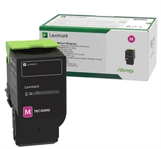 Lexmark 78C40M0 - Magenta Standard Yield Return Program Laser Toner Cartridge, 1,400 Pages