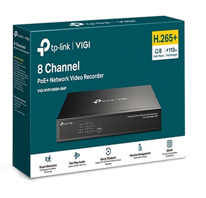 Grabador de Video en Red PoE+ de 8 Canales-Vista caja