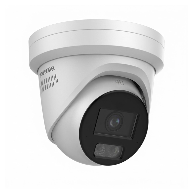 8 MP Smart Hybrid Light with ColorVu Fixed Turret Network Camera - Lateral View