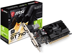 Msi GeForce GT 710 2GD3 LP - Tarjeta de Video, 2GB GDDR3, 64 bit, 1600MHz, 954 Núcleos Cuda, PCI Express 2.0, 1 x HDMI 1.4a, 1 x DVI-D, 4.5 OpenGL