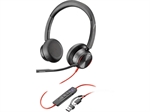 Poly Blackwire 8225  - Headset, Estéreo, Supraaurales, Con cable, USB-C con Adaptador USB-A, Teams, Negro