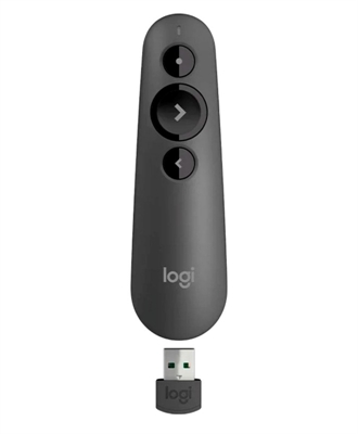 910-006518 Control Remoto Inalámbrico para Presentaciones R500s-Vista Frontal con USB