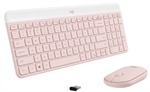 Logitech MK470 - Keyboard and Mouse Combo, Wireless, USB, Spanish, Rose