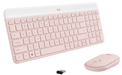 Logitech MK470 - Combo Teclado y Mouse, Inalámbrico, USB, Español, Rosado