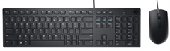 Dell KM300C - Combo de Teclado y Mouse, Cableado, USB, Inglés, Negro