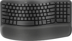 Logitech Wave Keys -Teclado Ergonómico, USB, Bluetooth, Español, Grafito