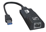 Xtech XTC-376 - USB Adapter, USB Type-A Male to RJ-45 Female, USB 3.0, 15cm, Black