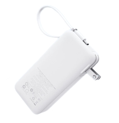 A16371V1 Anker 3-in-1 Fusion 10K 30W Hybrid Portable Charger-White-Lateral View