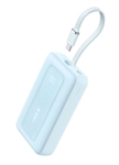 Anker Zolo Power Bank  - Portable Battery, 20,000 mAh, 30W, Built-In USB-C Cable, Multi-Port, Blue
