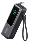Anker Laptop Power Bank - Batería Portátil, 25,000 mAh, 165W, Cables USB-C Integrados y Retráctiles, Negro Espacial