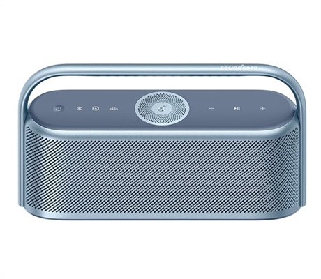 A3130031 High-Res Spatial Audio Portable Wireless Speaker Lunar Blue-Angled Front View
