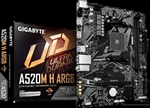 GIGABYTE A520M H ARGB - Tarjeta Madre, AMD A520, AM4, Micro ATX, Doble Canal, Memoria Máxima 64GB DDR4