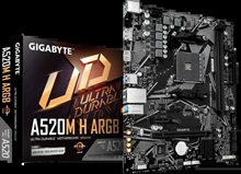 GIGABYTE A520M H ARGB - Tarjeta Madre, AMD A520, AM4, Micro ATX, Doble Canal, Memoria Máxima 64GB DDR4