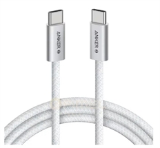 Anker Zolo A8060H21 - USB Cable, USB Type-C Male to USB Type-C Male, USB 2.0, Up to 240W, 1m, White