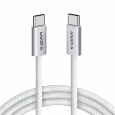 Anker A8060H22 - Cable USB-C a USB-C Zolo, 240W, Trenzado, 1.8m, 480Mbps, Blanco