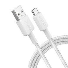 Anker 322 PowerLine - USB Cable, USB-A Male to USB-C Male, USB 2.0, 480Mbps, 1.8m, White