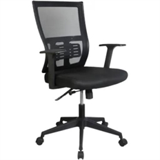Xtech Fazzina - Executive Office Chair, Black, Adjustable Height Seat, Fixed Armrest