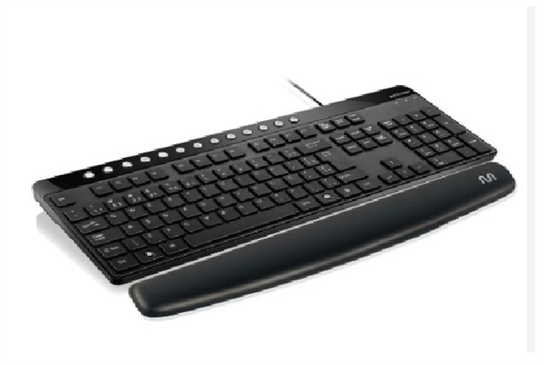 AC033 Black-Gel-Keyboard-Wrist-Rest-Perspective-View