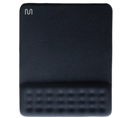 AC365-Black Ergonomic-Mouse-Pad-with-Gel-Wrist-Rest-Front-View