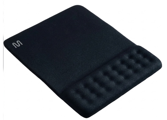 AC365-Black Ergonomic-Mouse-Pad-with-Gel-Wrist-Rest-Lateral-View