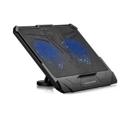 AC382-Black-Base Enfriadora de Laptop con Doble Ventilador y Base Giratoria-Vista Diagonal