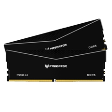 Acer Predator Pallas II Black - RAM Memory Module, 32GB(2x16GB), 288-pin DDR5 UDIMM, for Desktop, 6000MHz, CL32
