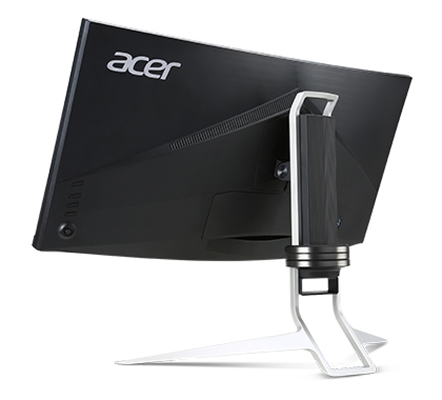 Acer XR382CQK UW Quad HD Plus 1600p 75Hz Monitor Isometric Back View