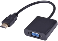 ArgomTech ARG-CB-0055 - Video Adapter, HDMI Male to VGA Female, Up to 1920 x 1200 at 60Hz, 20cm, Black
