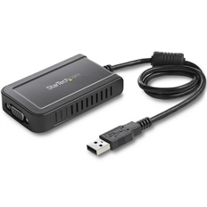 StarTech.com USB2VGAE3 - Adaptador de Video, USB Macho a VGA Hembra, Hasta 1920 x 1200, 50cm, Negro